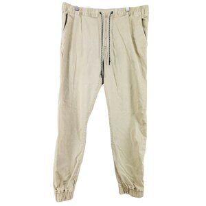 American Eagle Mens Large Chino Joggers Tan Extreme Flex Casual Pants